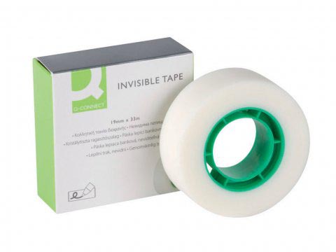 Q-CONNECT plakband, invisible, 19 mm x 33 m Q-CONNECT plakband, invisible, 19 mm x 33 m