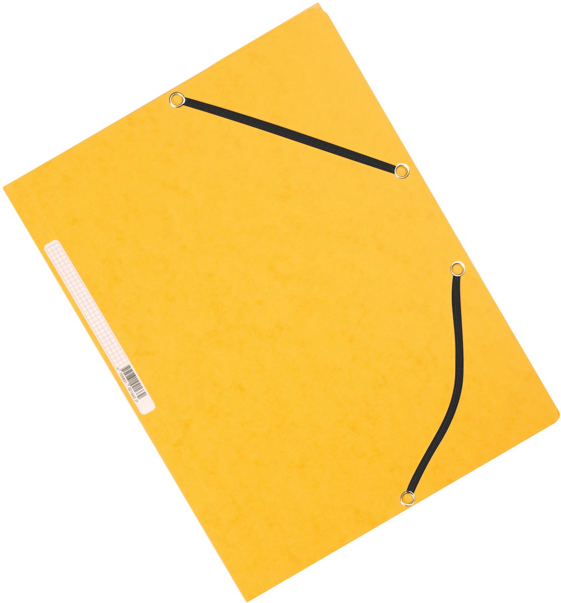 Q-CONNECT elastomap, A4, 3 kleppen en elastieken, karton, geel afbeelding