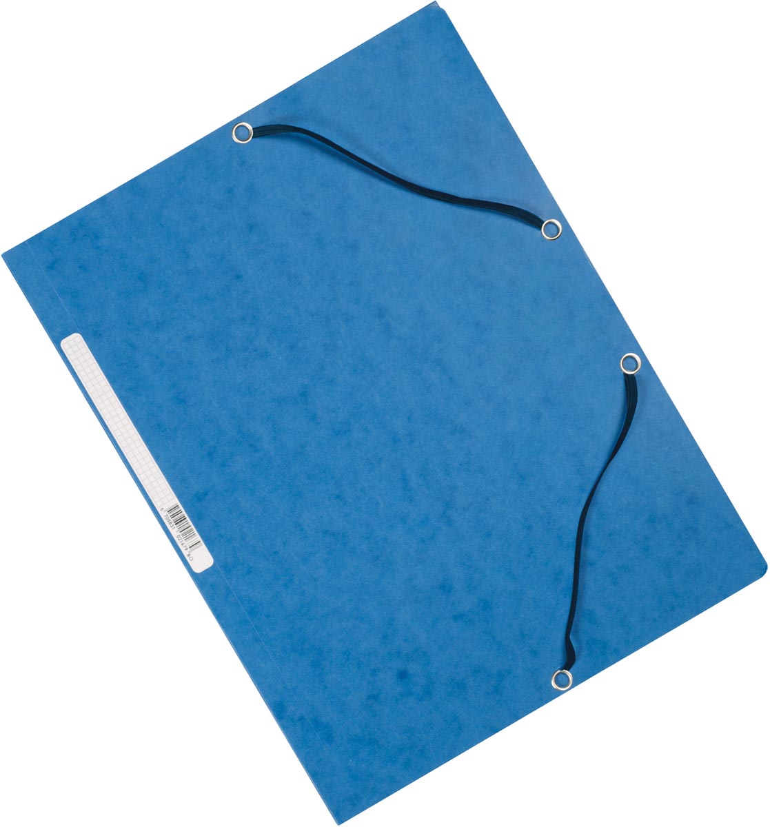 Q-CONNECT elastomap, A4, 3 kleppen en elastieken, karton, blauw afbeelding