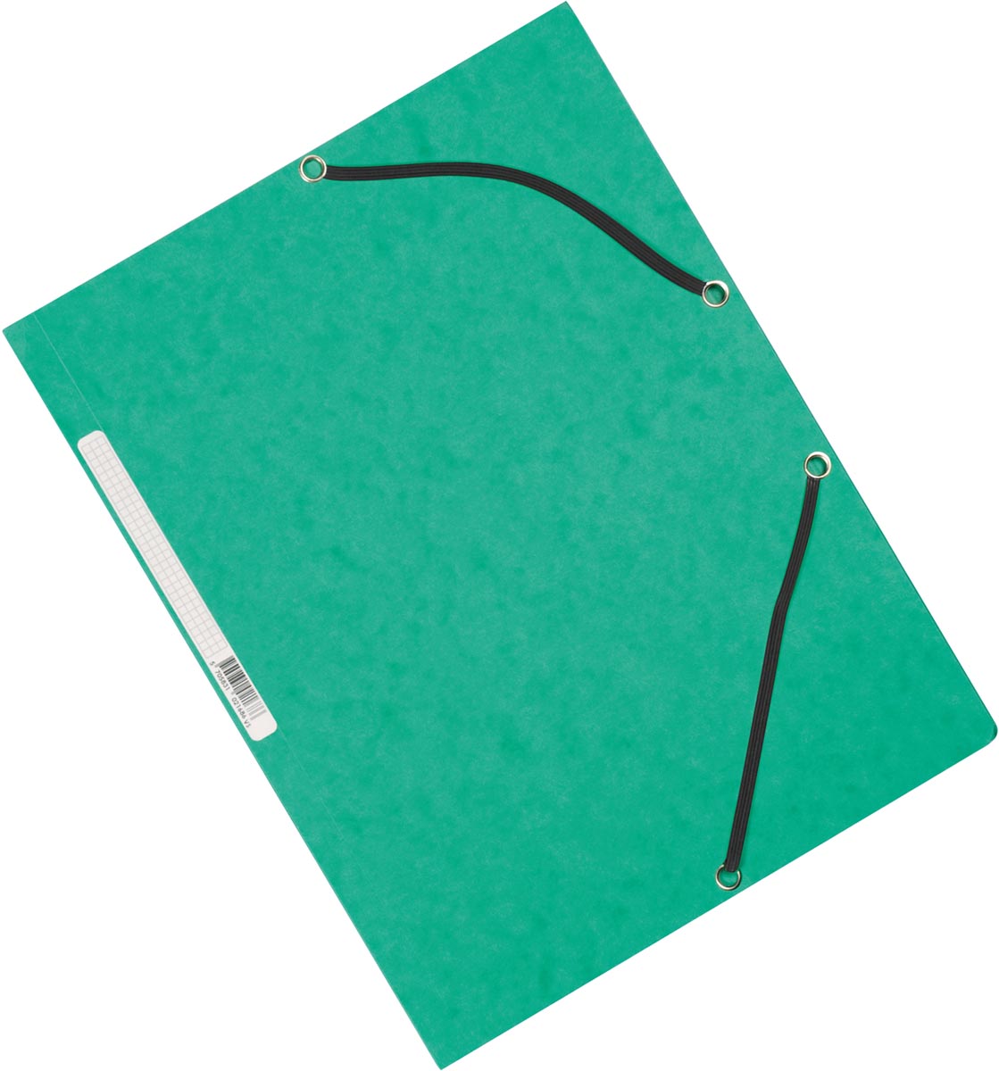 Q-CONNECT elastomap, A4, 3 kleppen en elastieken, karton, groen afbeelding