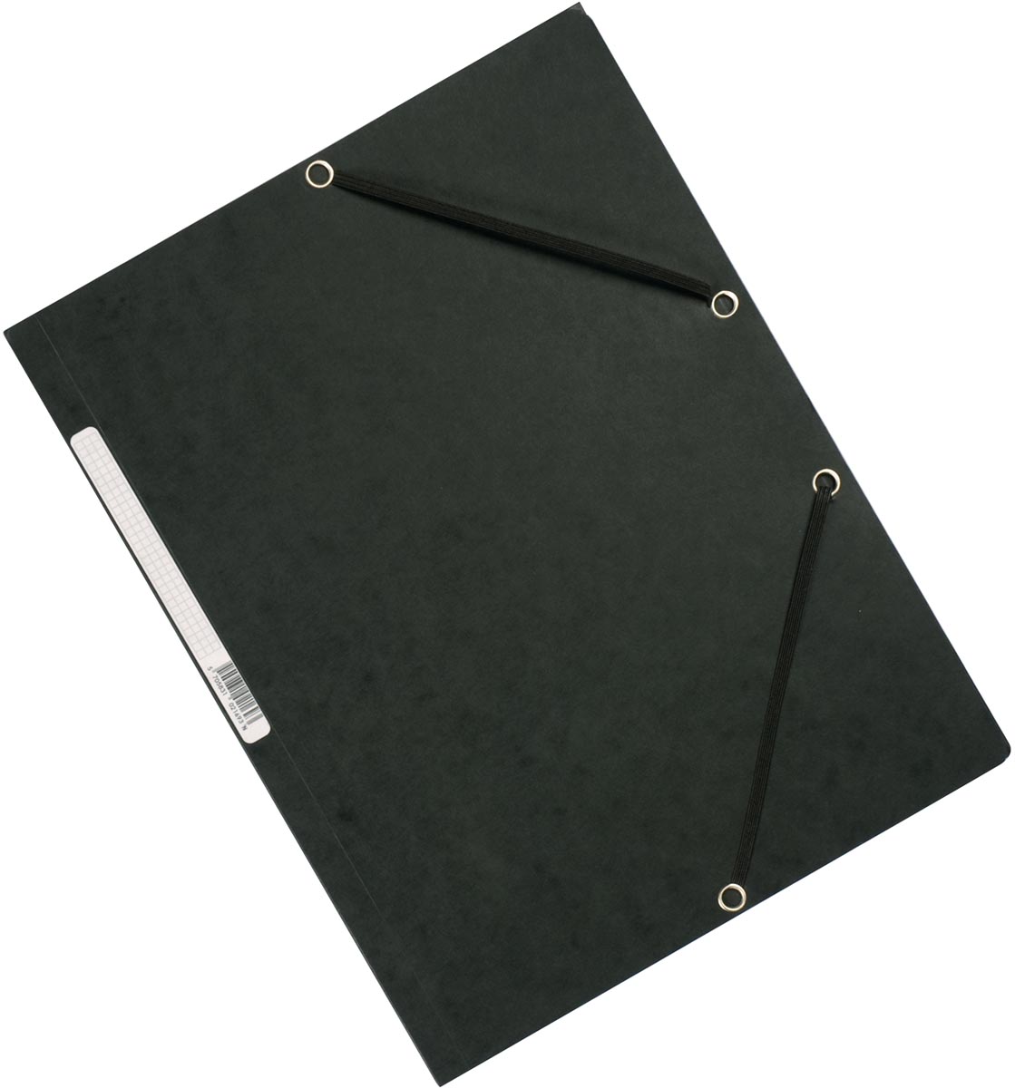 Q-CONNECT elastomap, A4, 3 kleppen en elastieken, karton, zwart afbeelding