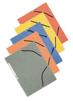 Q-CONNECT elastomap, A4, 3 kleppen en elastieken, karton, geassorteerde kleuren Q-CONNECT elastomap, A4, 3 kleppen en elastieken, karton, geassorteerde kleuren