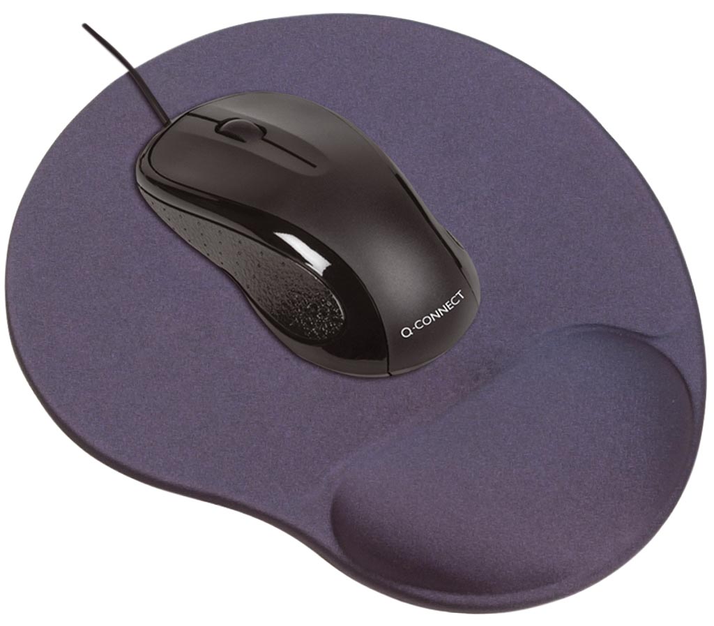 Q-CONNECT gel muismat met polssteun, grijs afbeelding