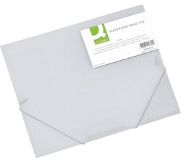 Q-CONNECT elastomap, A4, 3 kleppen en elastieken, transparant PP, transparant Q-CONNECT elastomap, A4, 3 kleppen en elastieken, transparant PP, transparant