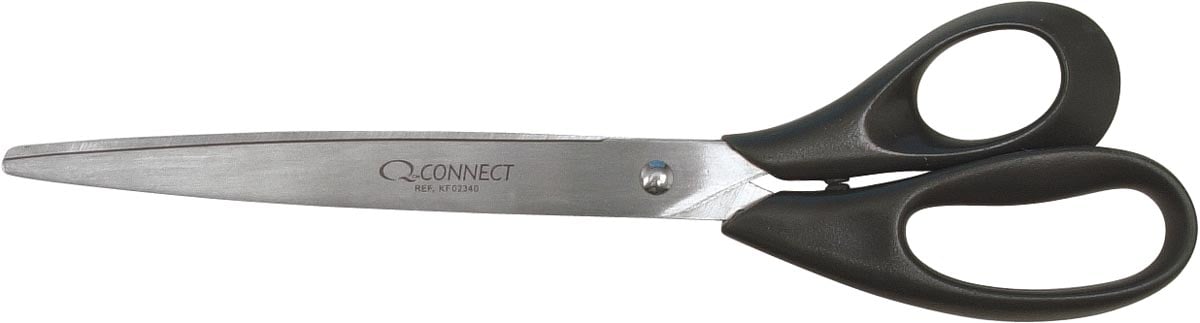 Q-CONNECT schaar, 25,5 cm, zwart, op blister
