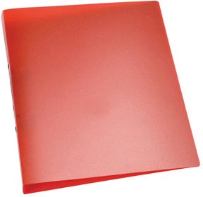 Q-CONNECT ringmap, PP, 2 ringen, 25 mm, transparant rood Q-CONNECT ringmap, PP, 2 ringen, 25 mm, transparant rood