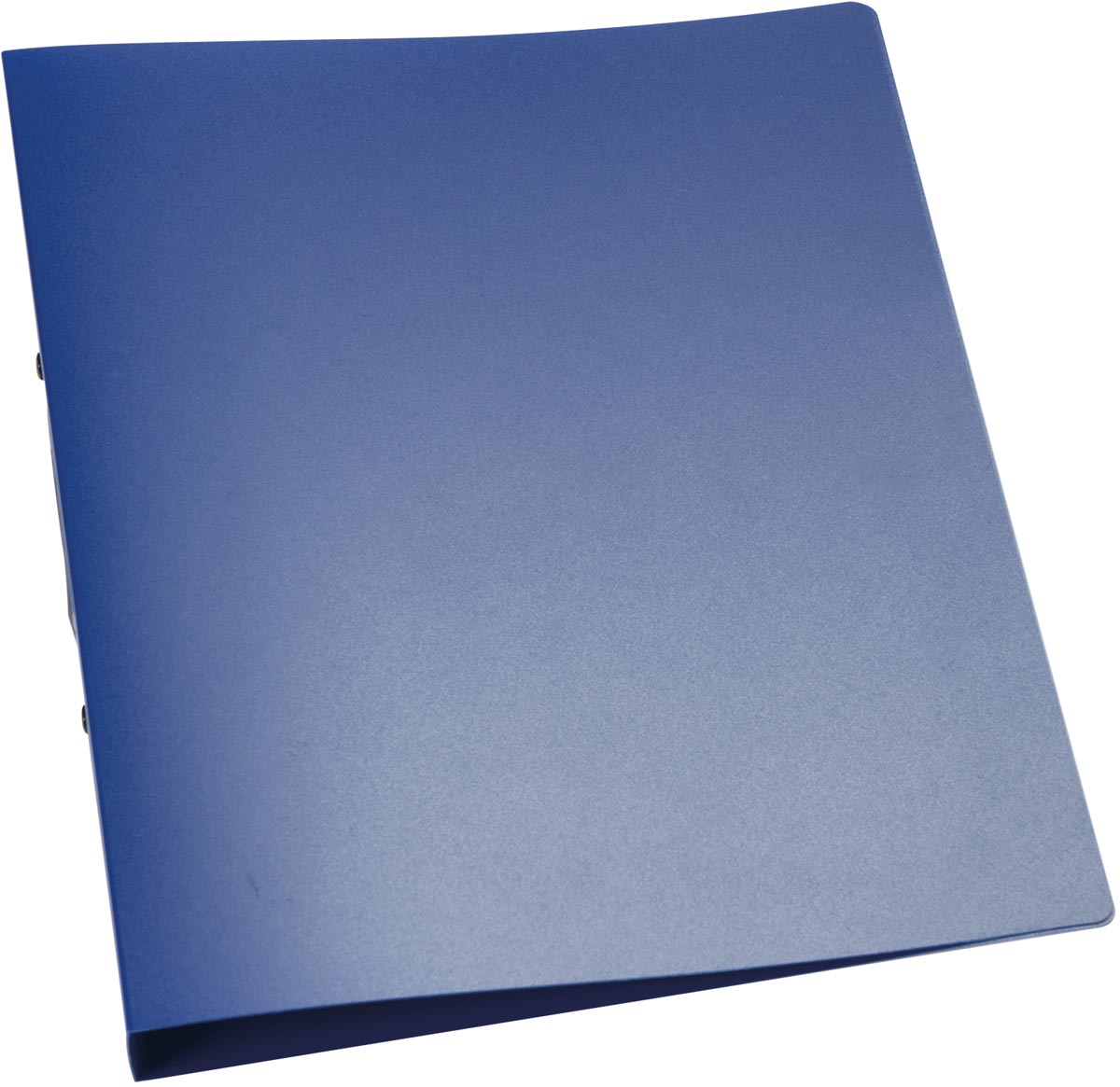 Q-CONNECT ringmap, PP, 2 ringen, 25 mm, transparant blauw afbeelding