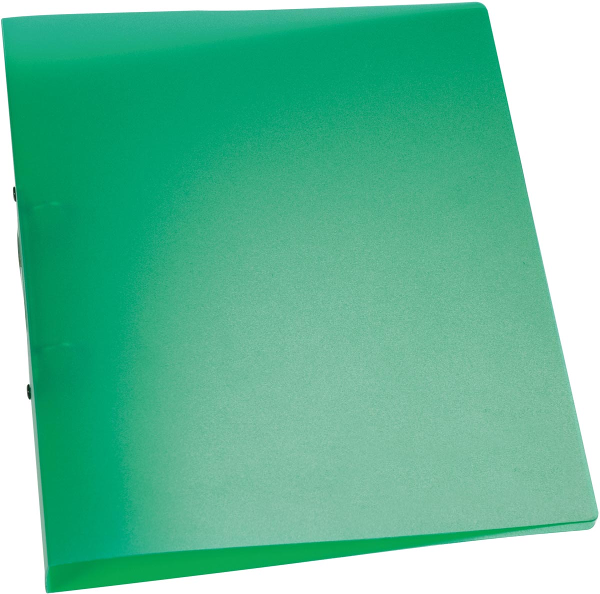 Q-CONNECT ringmap, PP, 2 ringen, 25 mm, transparant groen afbeelding