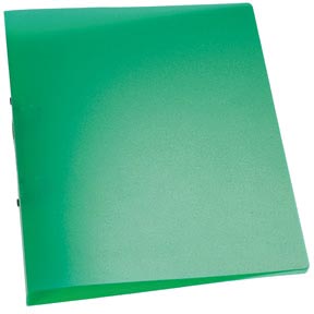 Q-CONNECT ringmap, PP, 2 ringen, 25 mm, transparant groen Q-CONNECT ringmap, PP, 2 ringen, 25 mm, transparant groen