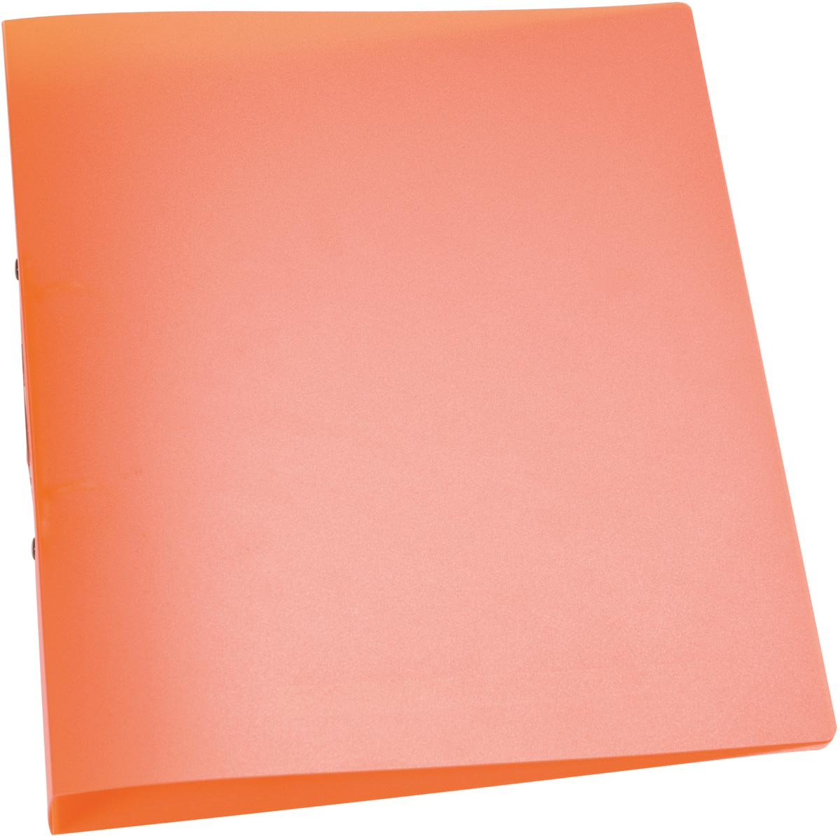 Q-CONNECT ringmap, PP, 2 ringen, 25 mm, transparant oranje afbeelding