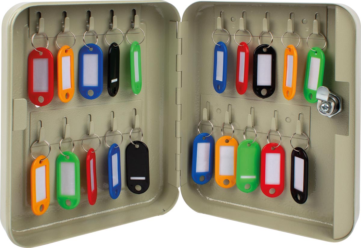 Q-CONNECT sleutelkast voor 20 sleutelhangers grijs afbeelding