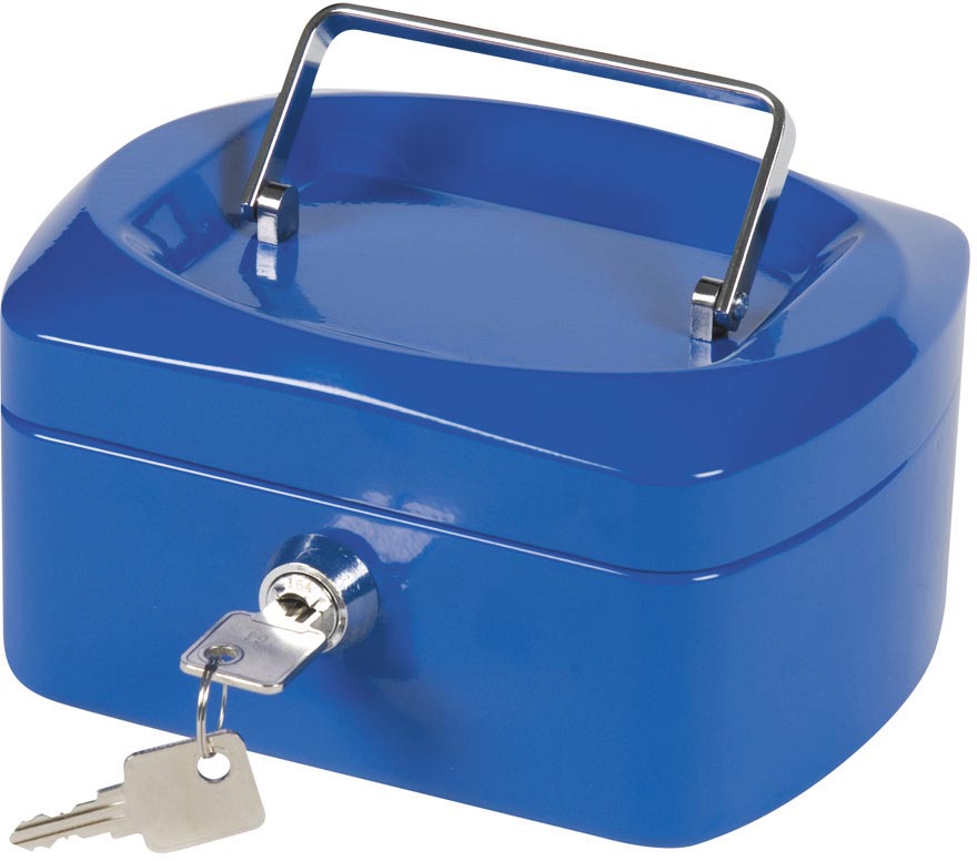 Q-CONNECT geldkoffer, 155 x 120 x 75 mm, blauw Q-CONNECT geldkoffer, 155 x 120 x 75 mm, blauw
