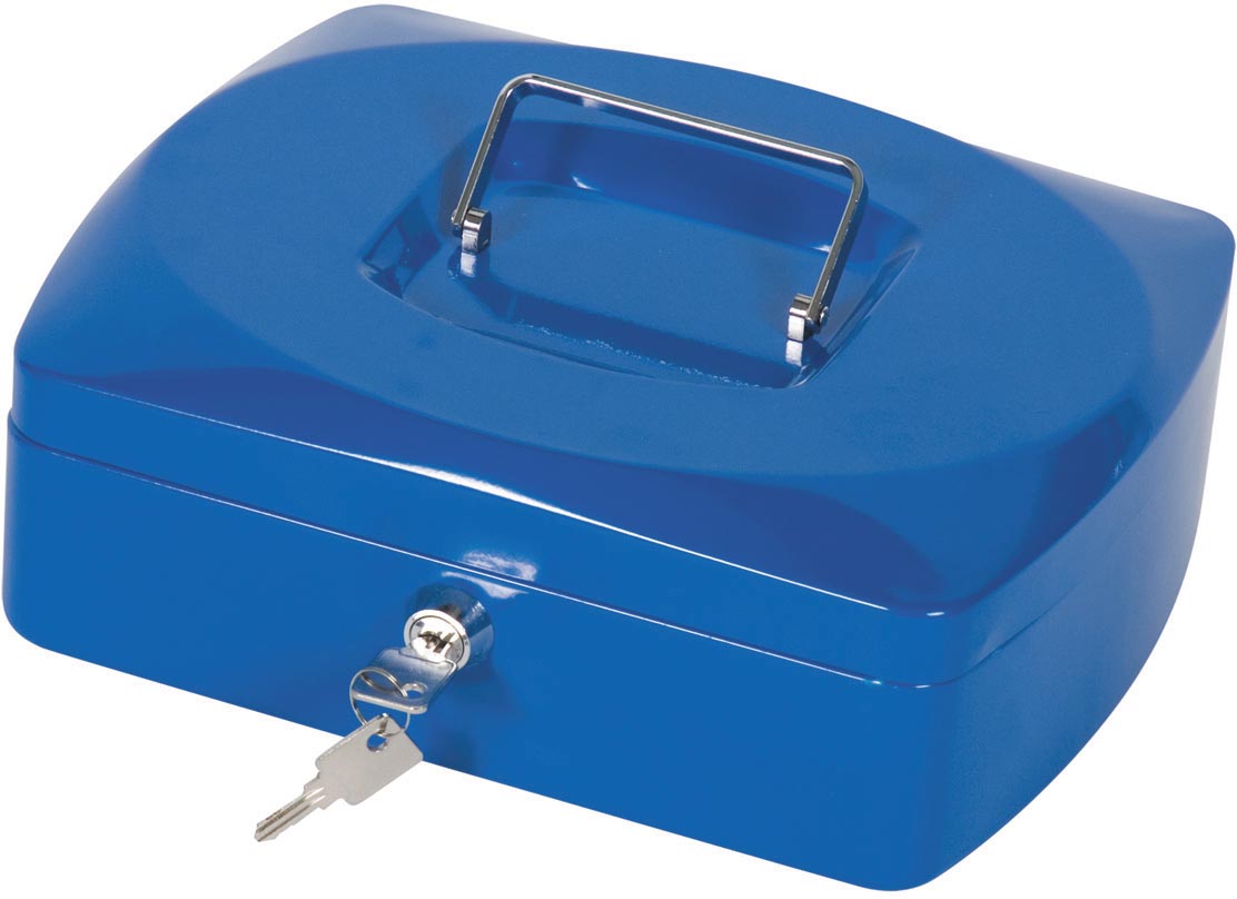 Q-CONNECT geldkoffer, 255 x 200 x 85 mm, blauw Q-CONNECT geldkoffer, 255 x 200 x 85 mm, blauw