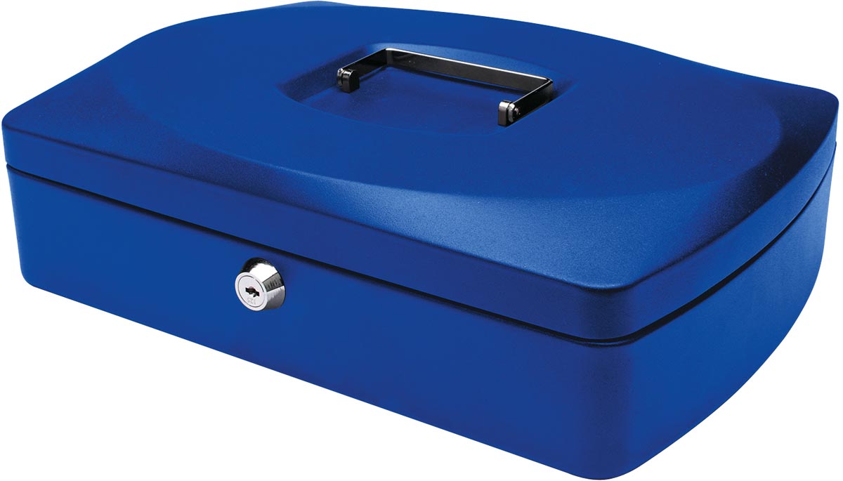Q-CONNECT geldkoffer, 325 x 235 x 85 mm, blauw afbeelding