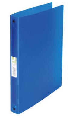 Q-CONNECT ringmap, PP, 4 ringen, 25 mm, transparant blauw Q-CONNECT ringmap, PP, 4 ringen, 25 mm, transparant blauw