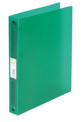 Q-CONNECT ringmap, PP, 4 ringen, 25 mm, transparant groen Q-CONNECT ringmap, PP, 4 ringen, 25 mm, transparant groen