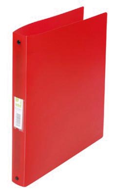 Q-CONNECT ringmap, PP, 4 ringen, 25 mm, transparant rood Q-CONNECT ringmap, PP, 4 ringen, 25 mm, transparant rood