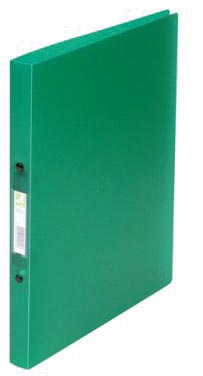 Q-CONNECT ringmap, PP, 2 ringen, 16 mm, transparant groen Q-CONNECT ringmap, PP, 2 ringen, 16 mm, transparant groen