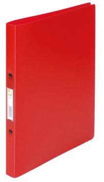 Q-CONNECT ringmap, PP, 2 ringen, 16 mm, transparant rood Q-CONNECT ringmap, PP, 2 ringen, 16 mm, transparant rood