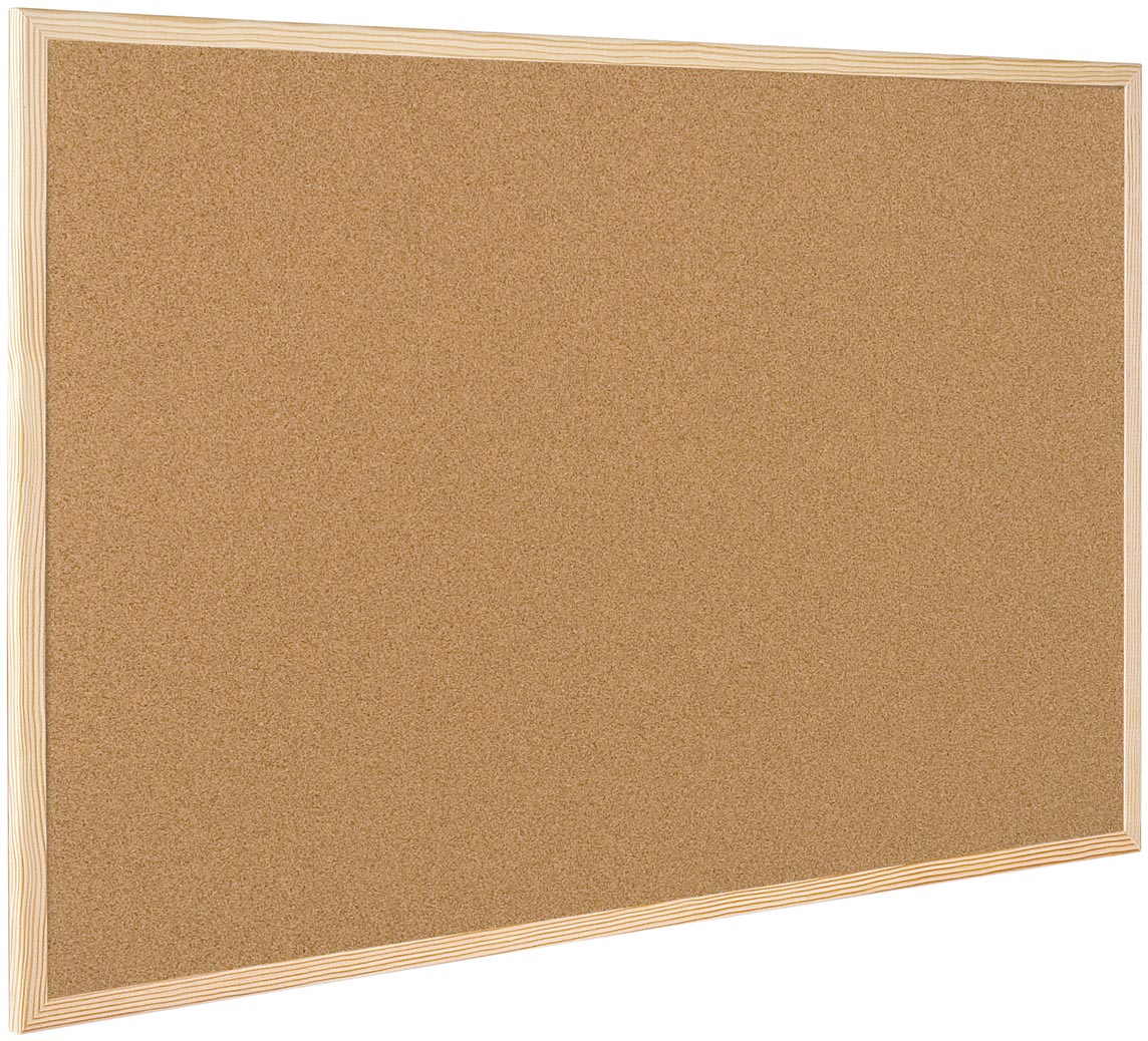 Q-Connect kurkbord met houten frame 90 x 60 cm Q-Connect kurkbord met houten frame 90 x 60 cm