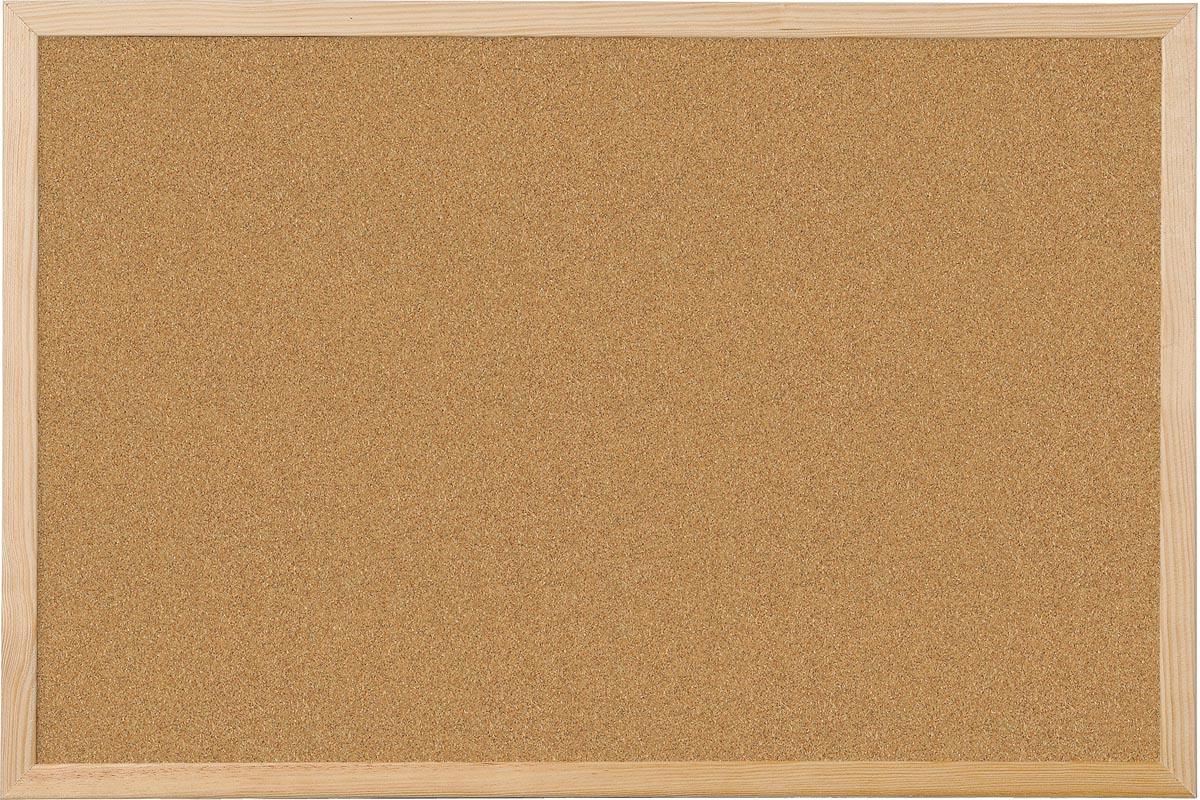 Q-CONNECT kurkbord, met houten frame, 90 x 60 cm afbeelding