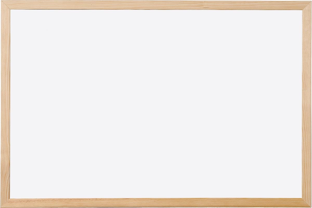 Q-CONNECT whiteboard, met houten frame, melamine, 120 x 90 cm afbeelding