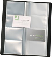 Q-CONNECT visitekaartenmap, Ft 11 x 26 cm, voor 160 kaarten, zwart