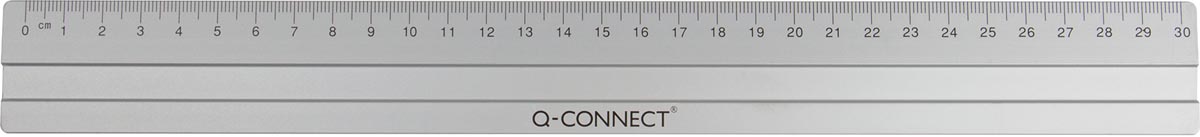 Q-CONNECT meetlat, aluminium, 30 cm, in ophangetui afbeelding