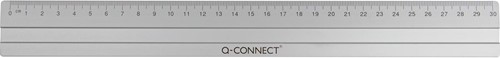 Q-CONNECT meetlat, aluminium, 30 cm, in ophangetui