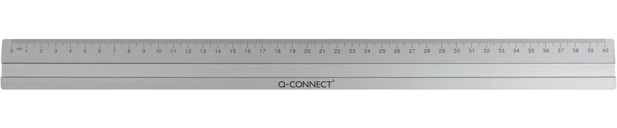 Q-CONNECT meetlat, aluminium, 40 cm, in ophangetui