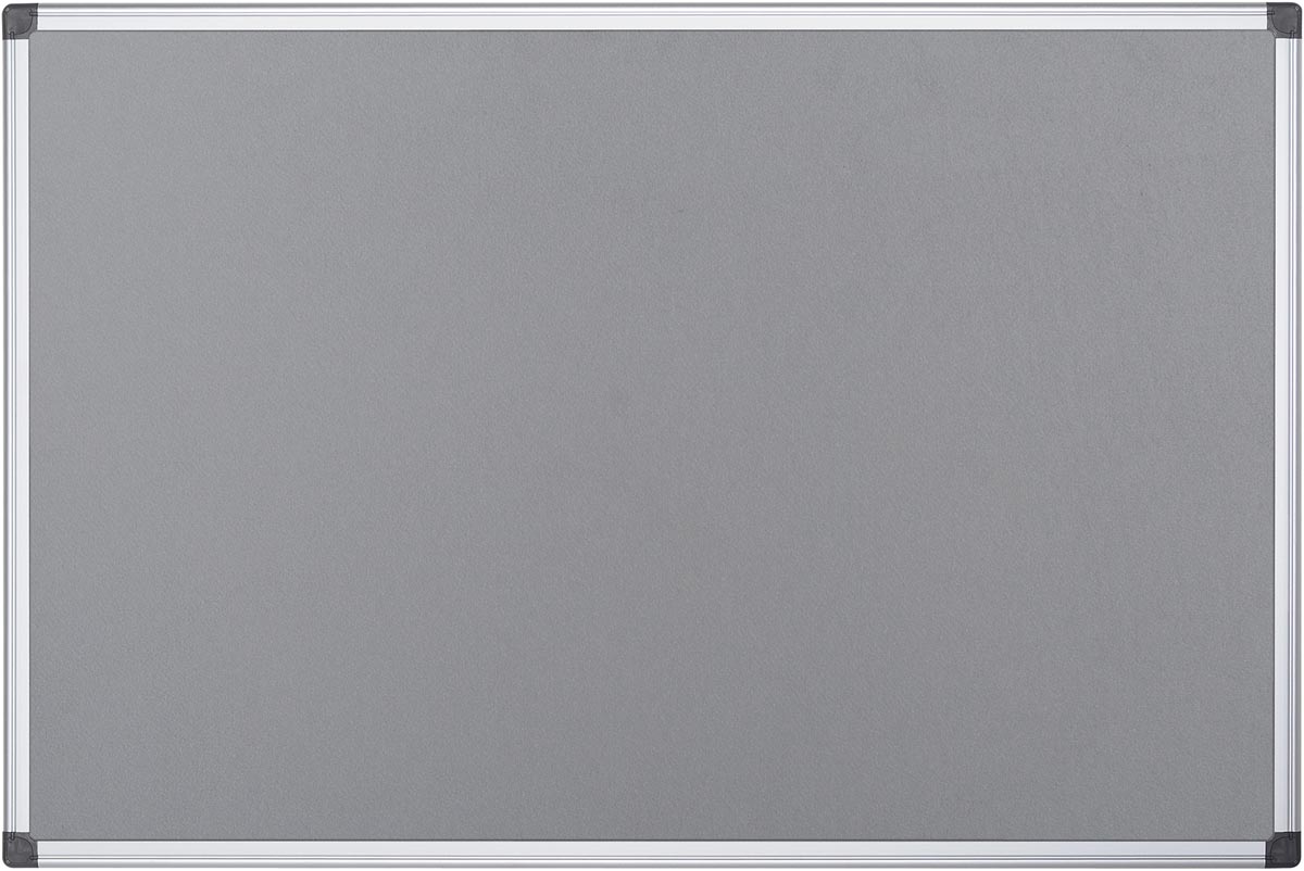 Q-CONNECT textielbord met aluminium frame 60 x 45 cm grijs afbeelding