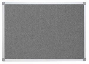 Q-Connect textielbord met aluminium frame 60 x 45 cm grijs Q-Connect textielbord met aluminium frame 60 x 45 cm grijs