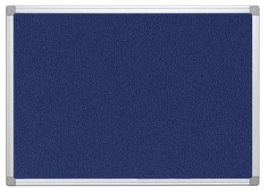 Q-Connect textielbord met aluminium frame 60 x 45 cm blauw Q-Connect textielbord met aluminium frame 60 x 45 cm blauw