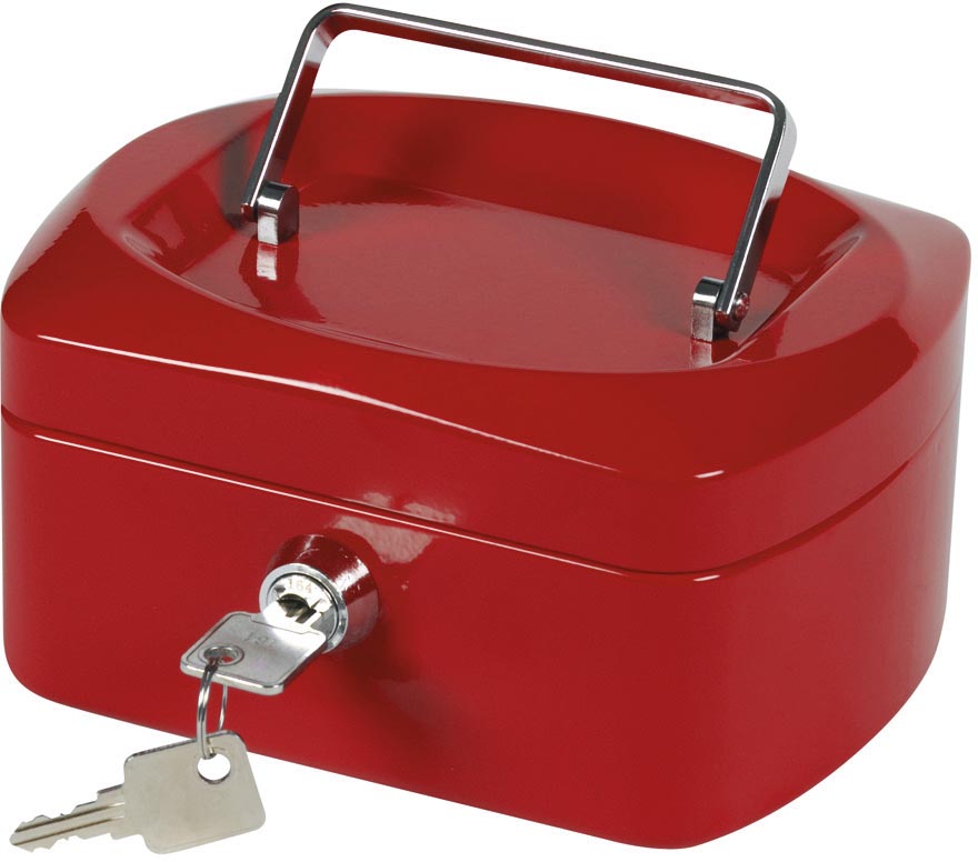 Q-CONNECT geldkoffer, 155 x 120 x 75 mm, rood afbeelding
