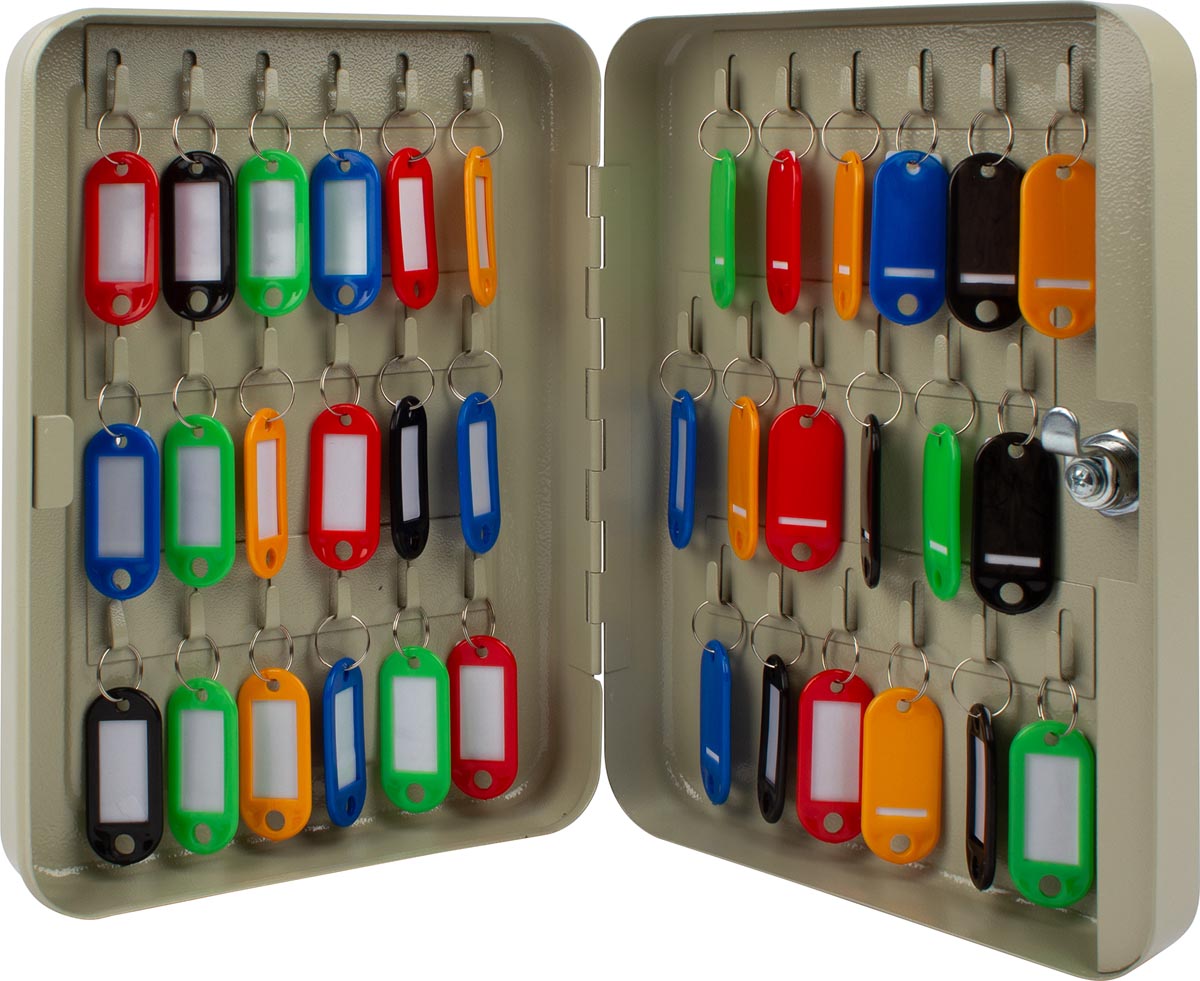 Q-CONNECT sleutelkast voor 36 sleutelhangers grijs afbeelding