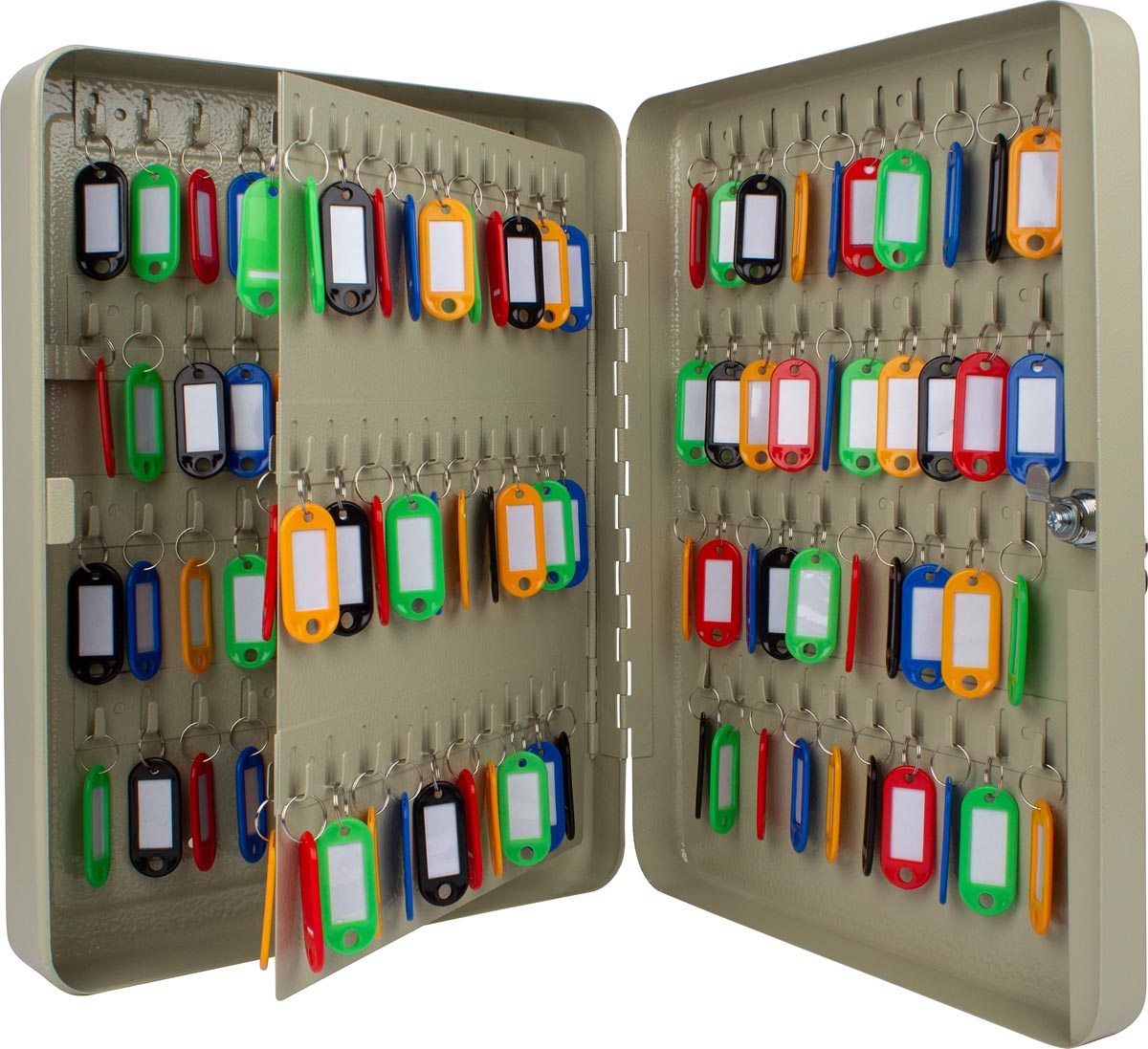 Q-CONNECT sleutelkast voor 140 sleutelhangers grijs afbeelding