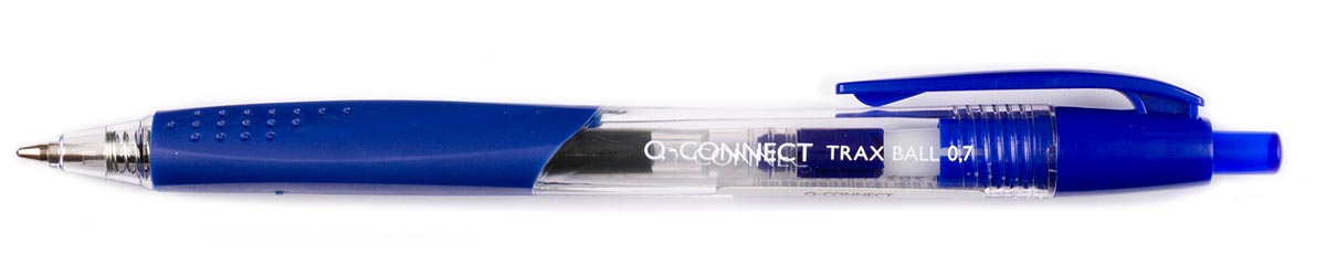 Q-CONNECT balpen, met grip, medium punt, blauw afbeelding