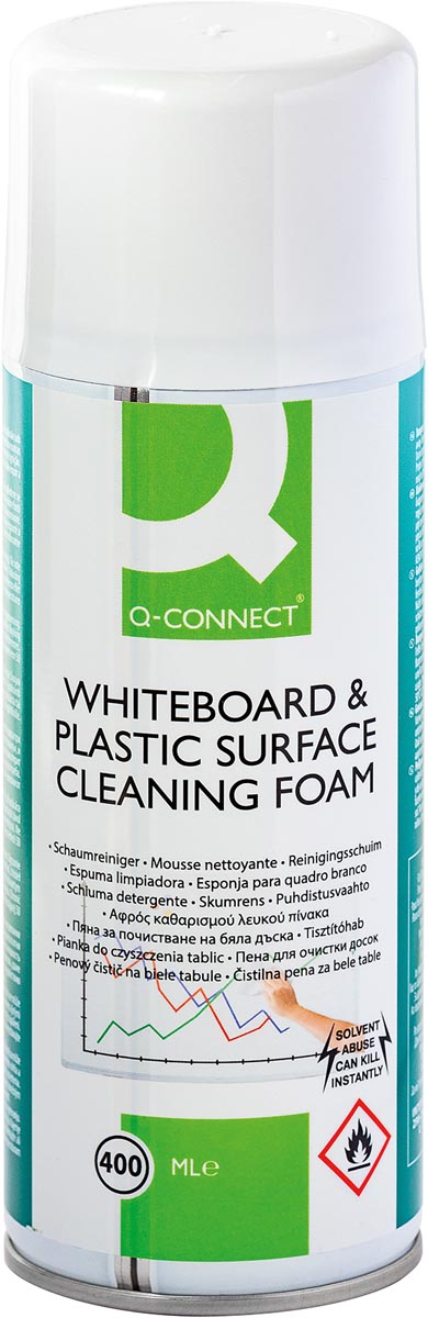 Q-CONNECT schuimreiniger, voor whiteboards, 400 ml afbeelding