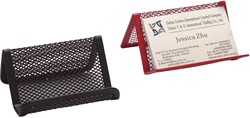 Q-CONNECT visitekaartenhouder 11 x 7,5 x 5 cm metaal zwart