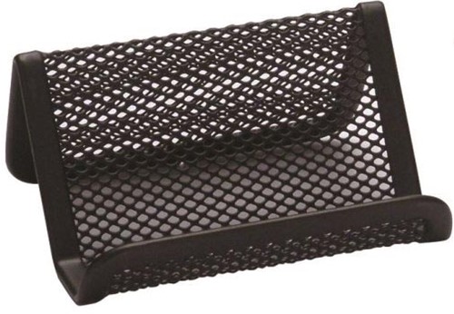 Q-CONNECT visitekaartenhouder 11 x 7,5 x 5 cm metaal zwart-2