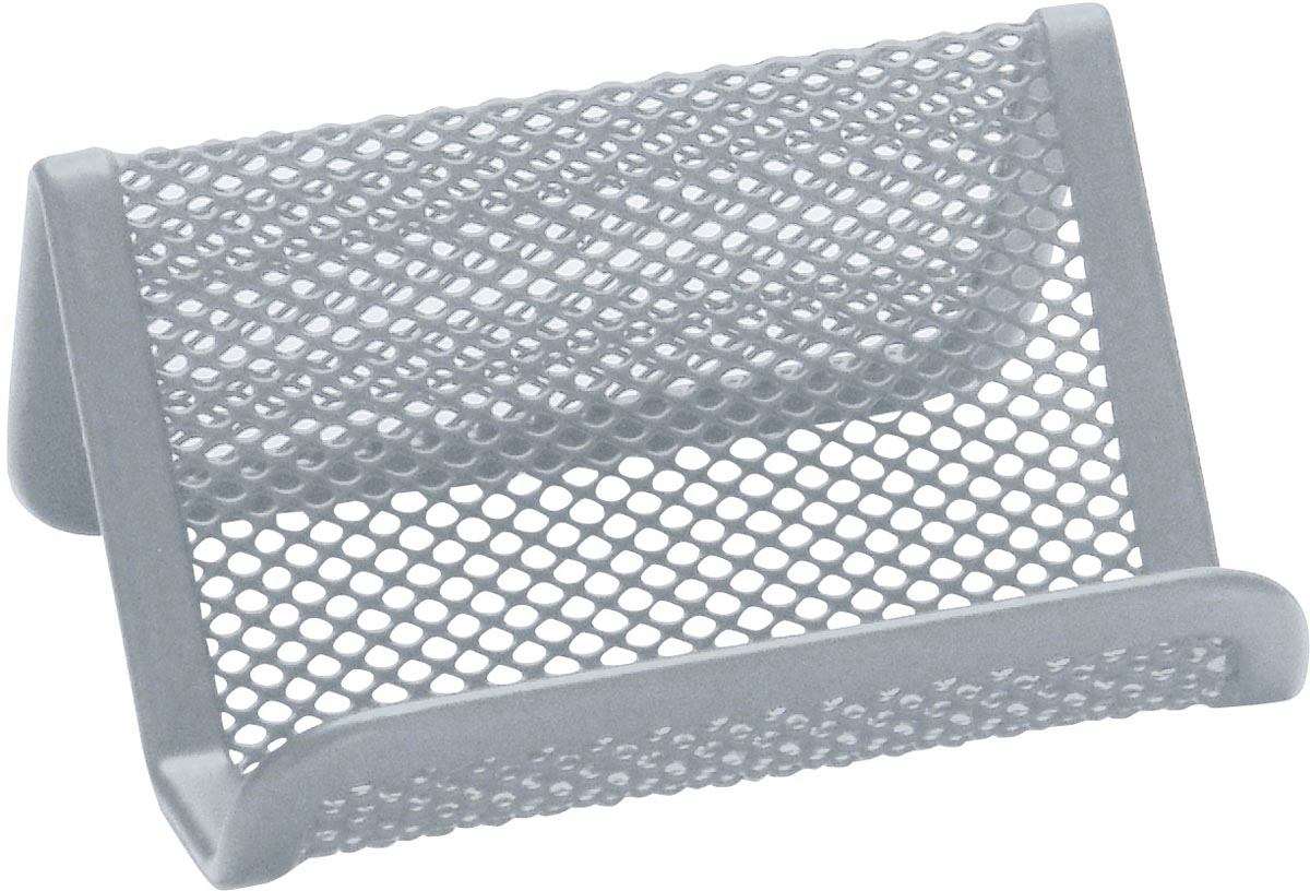 Q-CONNECT visitekaartenhouder 11 x 7,5 x 5 cm metaal zilver afbeelding