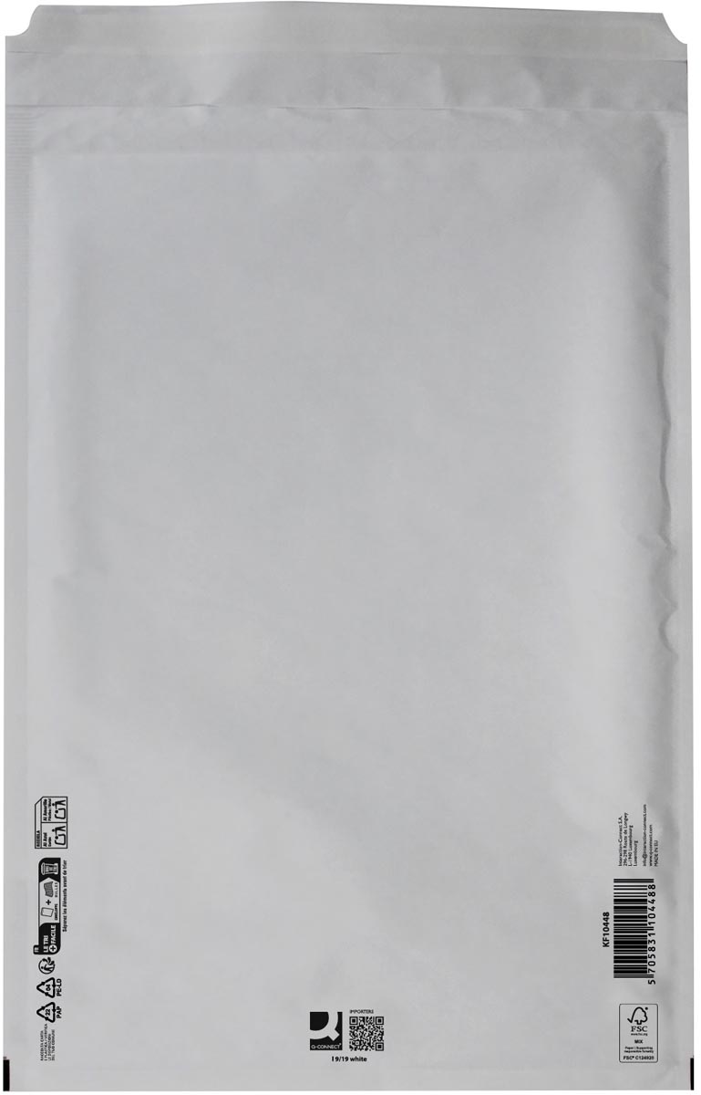 Q-CONNECT luchtkussenenveloppen, wit, 9-I, 320 x 455 mm, pak van 10 stuks