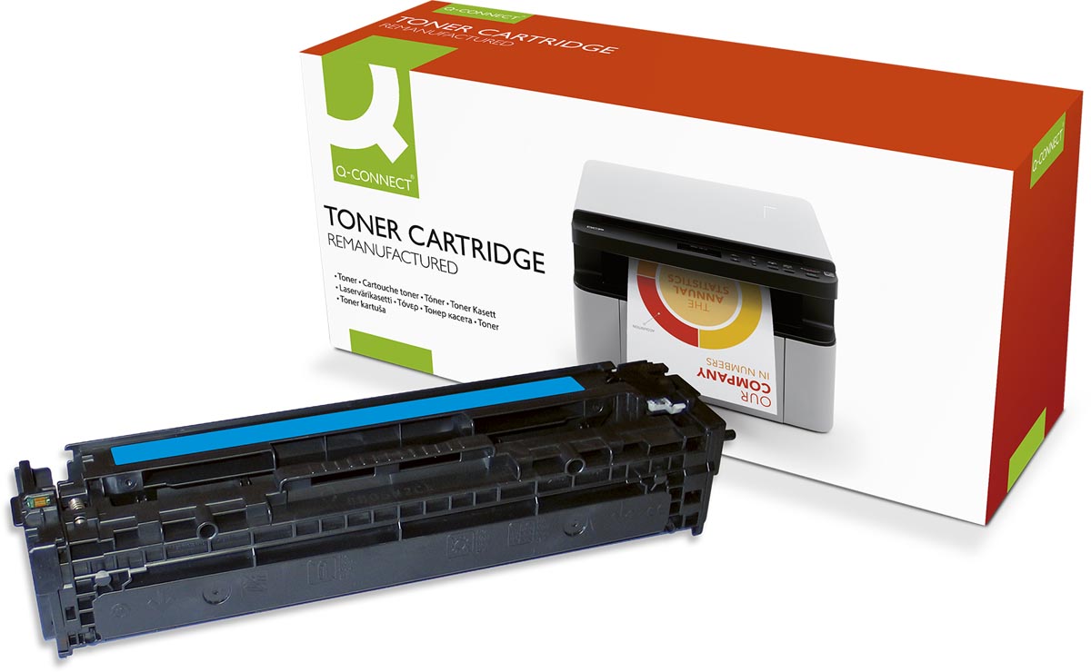 Q-CONNECT toner cyaan 1400 pagina&apos;s voor HP - OEM: CB541A afbeelding