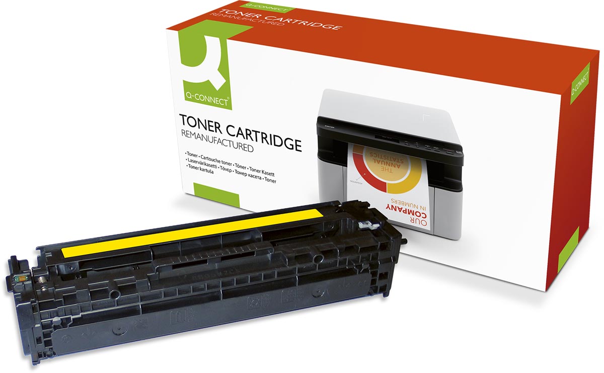 Q-CONNECT toner geel 1400 pagina&apos;s voor HP - OEM: CB542A