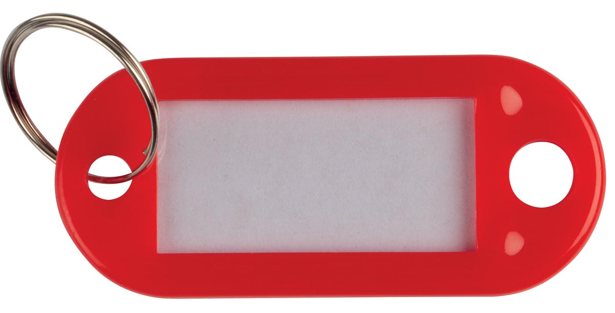 Q-CONNECT sleutelhanger, pak van 10 stuks, rood Q-CONNECT sleutelhanger, pak van 10 stuks, rood