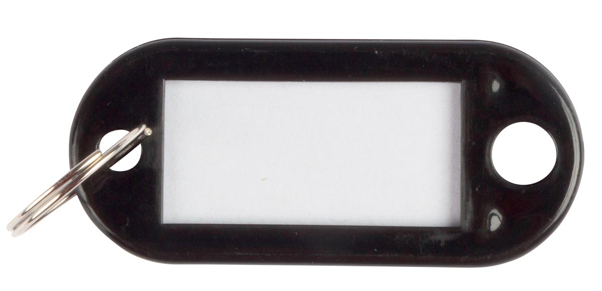 Q-CONNECT sleutelhanger, pak van 10 stuks, zwart afbeelding