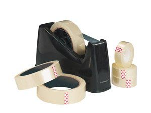 Q-CONNECT plakbandafroller, voor rollen 25 mm x 66 m, zwart Q-CONNECT plakbandafroller, voor rollen 25 mm x 66 m, zwart