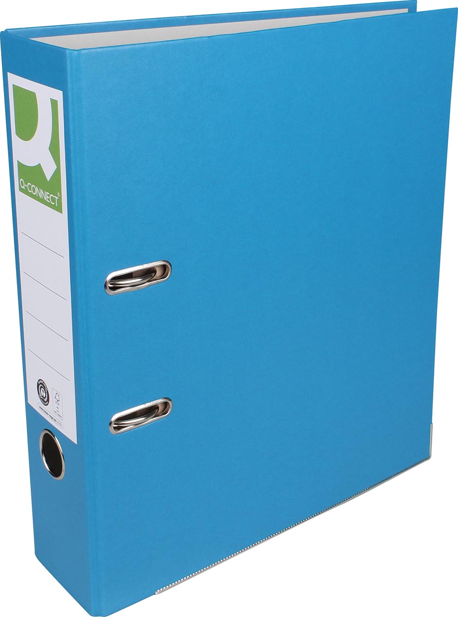 Q-CONNECT ordner, voor ft A4, uit Recycolor papier, rug van 8 cm, blauw