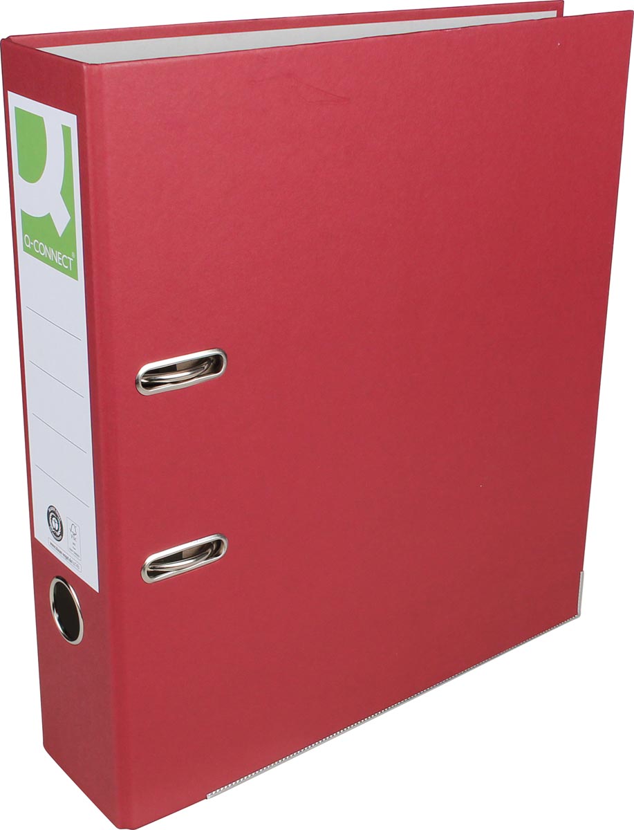 Q-CONNECT ordner, voor ft A4, uit Recycolor papier, rug van 8 cm, bordeaux