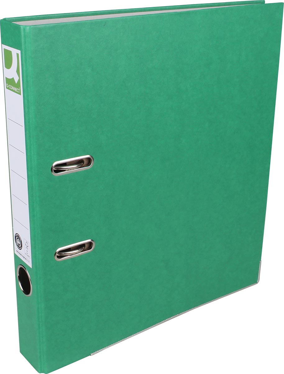 Q-CONNECT ordner, voor ft A4, uit Recycolor papier, rug van 5 cm, groen